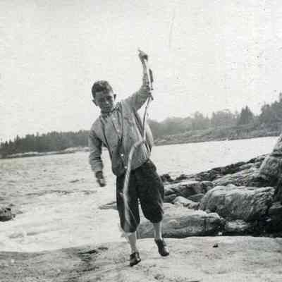 Unidentified boy at shore