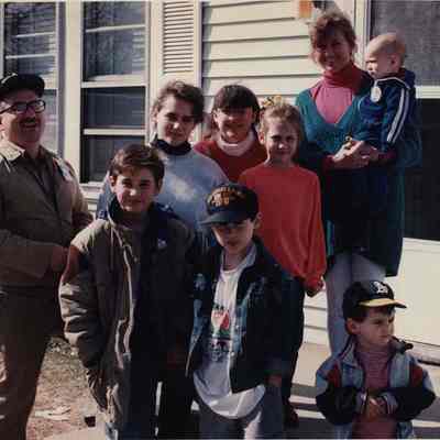 A photo view of the Adams family. 4//24/1992.