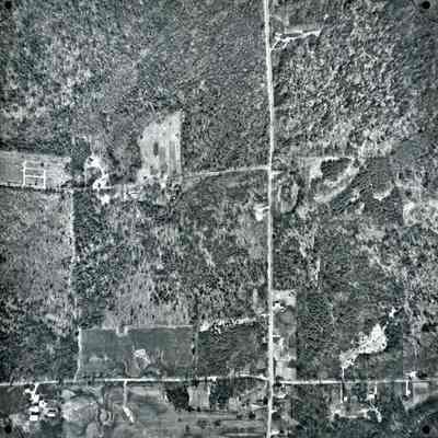 An aerial view of the Durham Road. 5/1/1976.