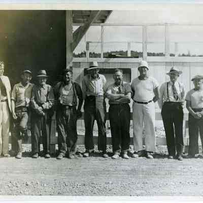 Men at the Topsham Fairgrounds