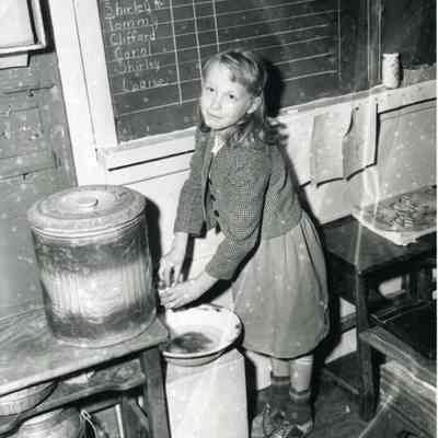 A photo of a little girl at Bunganuc School.