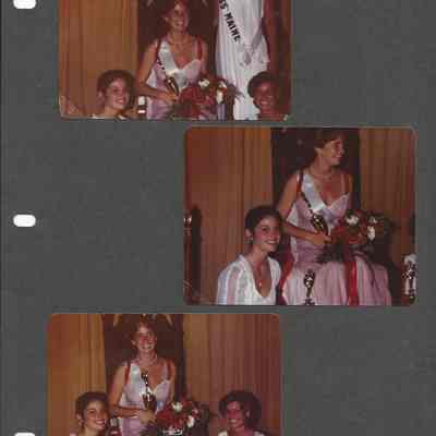 Three color photos of Miss Maine 1981, Kathleen Jarrell.