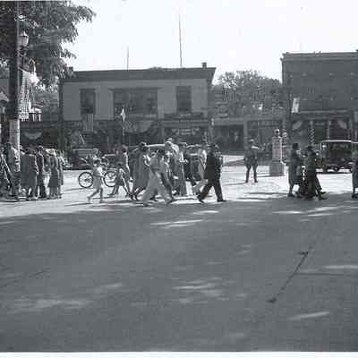 Crossing Pleasant Street at the 200th Anniversary Parade