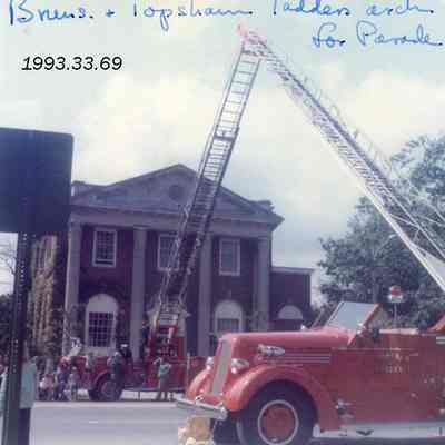 A photo of Brunswick & Topsham ladder arch. 9/15/1973.