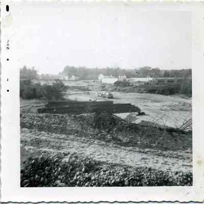 Building of Route 1 underpass, 1961