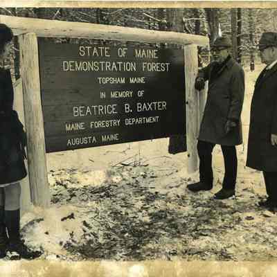 Dedication of Maine Demonstration Forest, Topsham