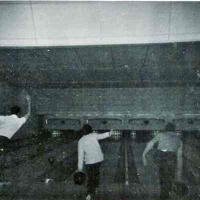 A B/W photograph of our try at a bowling league