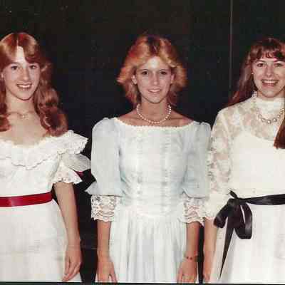 A color photograph of Vicky Brown, Kim Swallow and Kelley Donovan