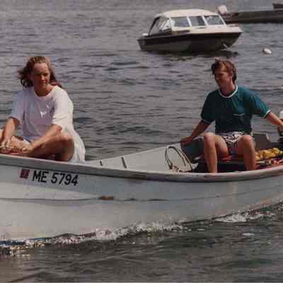 A photo view of two boaters. 8/28/1989.