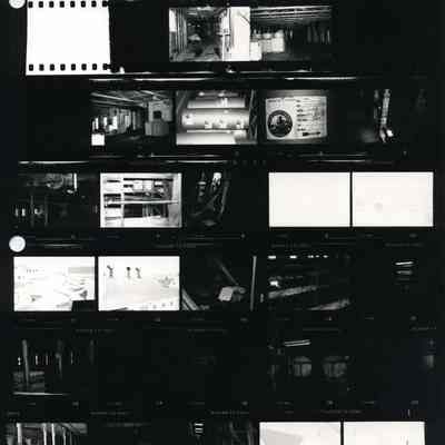 A sheet of small negatives