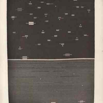 A photo view of a hanging piece of cloth. 9/24/1992.