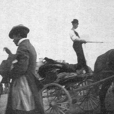 A photo of people at the Topsham Fair.