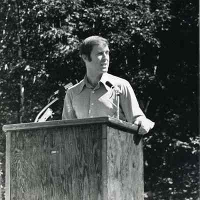 Congressman William Cohen at "Around the World" Flyers 50th Anniversary