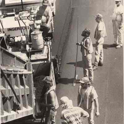 A photo view of Crookers Paving crew.