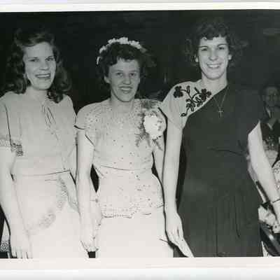 Olivette and Annete Brassard, flanking Simone Bruneer Duval