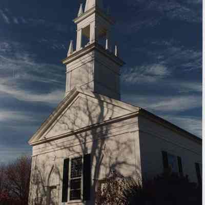 A photo view of the Methodist Episcopal Church in South Harpswell.