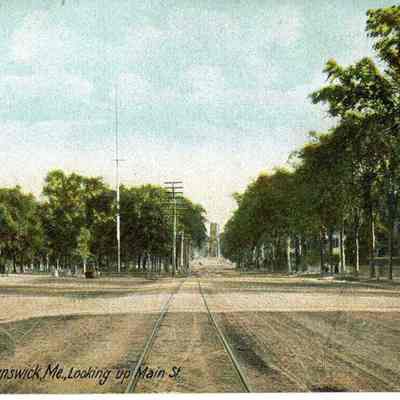 Brunswick looking up Maine St. c 1900-1915