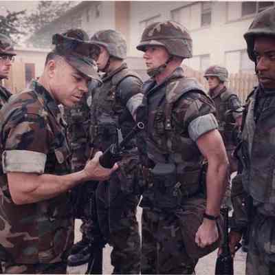 A photo view of Marines at BNAS. 6/21/1991.