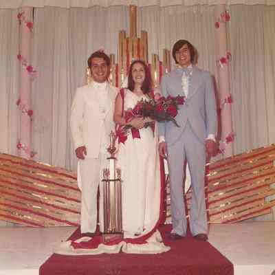 Teen Queen Phyllis Gaudreau with the Co-Master of Ceremonies