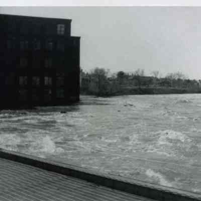 1987 Androscoggin River Flood Looking Up-River from Hydro Dam