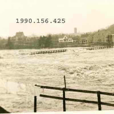 The Swinging Bridge in the 1936 Flood