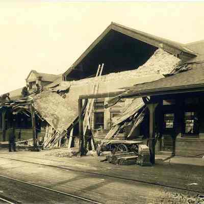 Damage from the Explosion at the Train Station