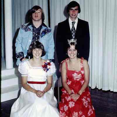 Two Contestants and Their Escorts