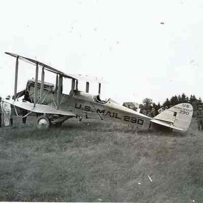 First U.S. Mail Plane Landing in Brunswick