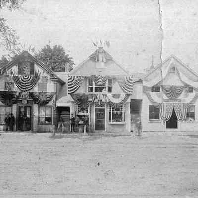 A photo of stores on Maine Street. 6/13/1899.