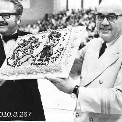 Two Men with a Cake