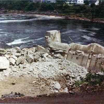 Remains of the Old Dam on the Topsham Side