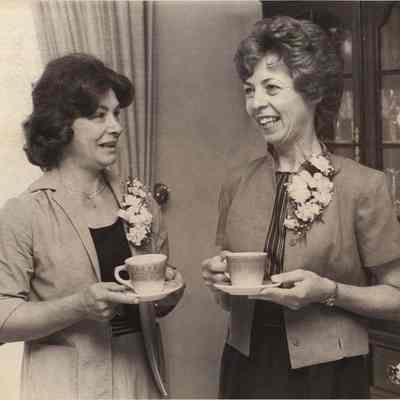 A photo view of two women. 10/19/1981.