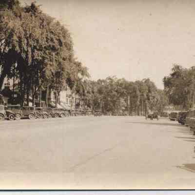 Postcard of Maine St looking south toward the Mall