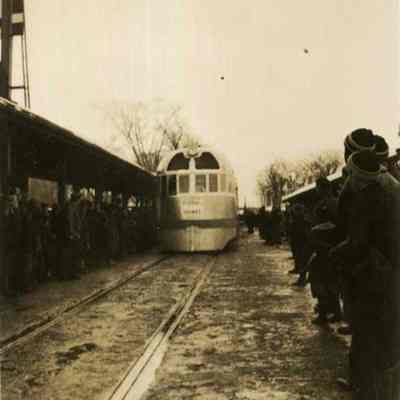 Diesel Locomotive Arriving at the Station