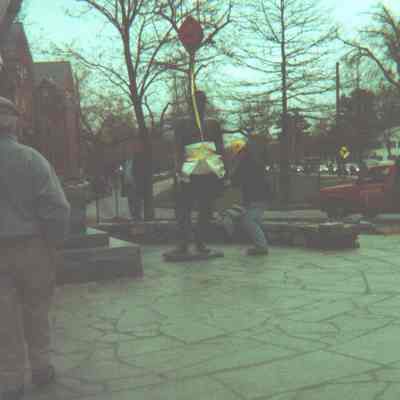 Chamberlain statue installation