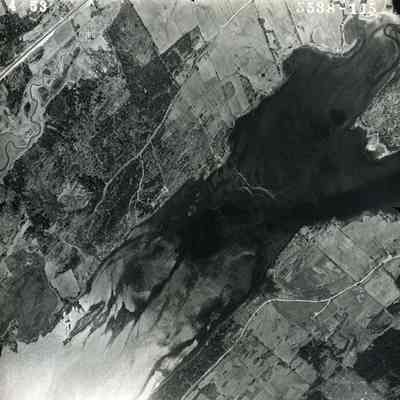 An aerial view of the New Meadows River. 5/4/1953.
