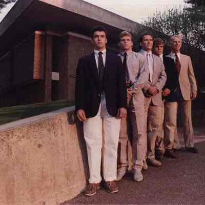 A photo view of five men. 5/19/1989.