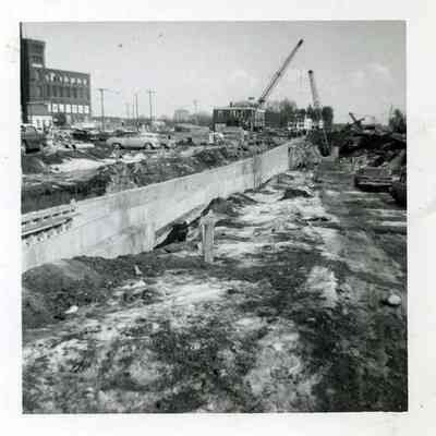 Building of Route 1underpass, 1961