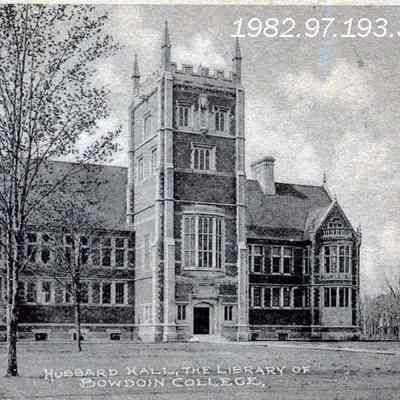 A picture postcard of Hubbard Hall.