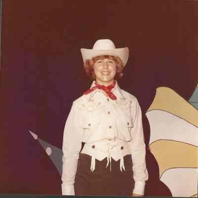 Susan Davis posing in her talent costume.
