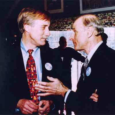 Governor Angus King and Robert Shepherd