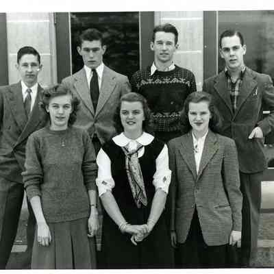 Students in Front of Brunswick High School