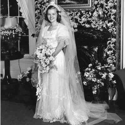 Suzanne White Hayden in a Wedding Gown