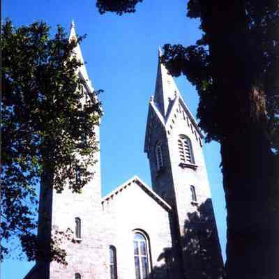 The Twin Towers of King's Chapel, Bowdoin College.