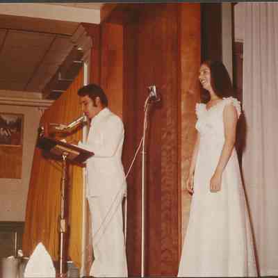 Contestant #7 Phyllis Gaudreau answering her question