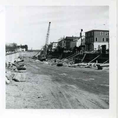 Building of Route 1 underpass, 1961