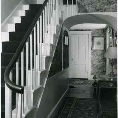 A photo of the front hall & staircase, Holden Frost house.