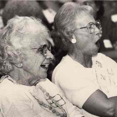 A photo view of two women. 10/6/1992.