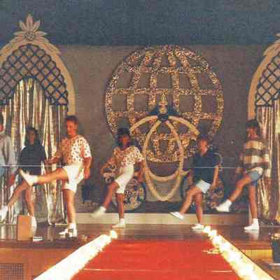 the participants going through the opening number.