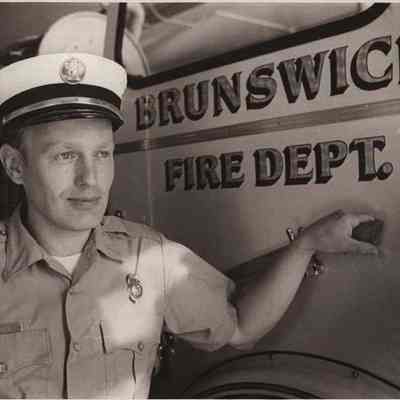 A photo view of Capt. Gary Howard, Brunswick Fire Chief. 8/7/1979.